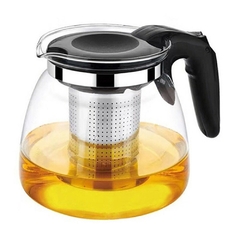 Chaleira de Vidro Com Infusor de Aço Inoxidável Para Chá Bule de Vidro Infusor de Chá e Café Com Bico e Alça Capacidade de 950ml Top Chef