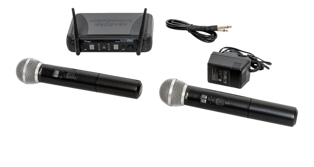 Microfonos inalambricos de mano en frecuencia UHF.