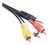 Cable Audio Stereo Y Video Auxiliar 3.5 Mm Miniplug 3 Rca