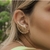 Brinco Earcuff vazado pérolas e cristais coloridos - comprar online