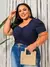 CROPPED PRINCESA PLUS SIZE AZUL MARINHO