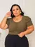 CROPPED PRINCESA PLUS SIZE VERDE MILITAR