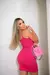 VESTIDO CANELADO ALCINHA PINK - comprar online