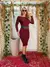 VESTIDO INVERNO MIDI OMBRO A OMBRO MARSALA