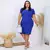 VESTIDO PLUS SIZE CANELADO PRINCESA AZUL BIC