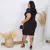 VESTIDO PLUS SIZE CANELADO PRINCESA PRETO - comprar online