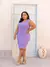 VESTIDO PLUS SIZE CANELADO REGATA LILÁS