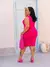 VESTIDO PLUS SIZE CANELADO REGATA PINK - comprar online