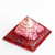 Orgonite Pirâmide da Amor -Quartzo Rosa e Cristal 4cm