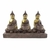 Trio de Buda Dourado com Porta Velas