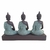Porta Velas Trio Monges Hindu Azul - Mandala Esotérica Atacado Nova Versão