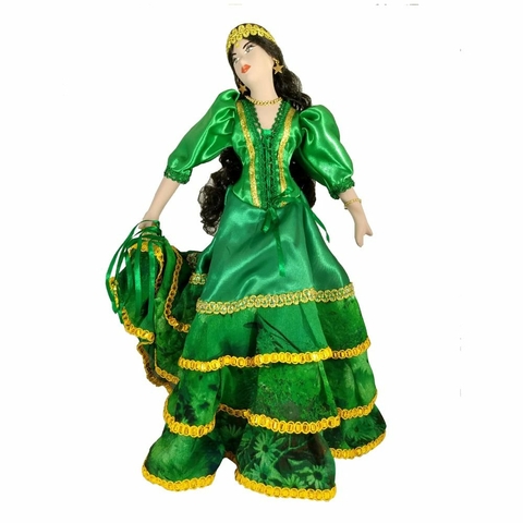 Roupa fashion cigana verde