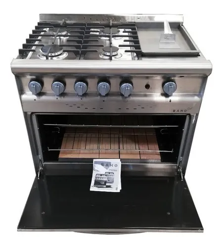 Cocina 4 Hornallas Saho 82cm C/Plancha Ciega R/F