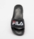 Chinelo Slide Fila Infantil Preto/Branco/Vermelho 877609 - loja online