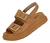 Sandália Papete Modare Camel 7200102 - Unicalce