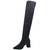 Bota Feminina Quiz Over Camurça Stretch Salto 63307012 Preto - comprar online