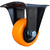 Rueda Fija Pvc Naranja 50x23 Mm Doble Rodamiento Con Base en internet