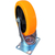 Rueda Giratoria Naranja Pvc 125x32 Mm S/f Doble Rodamiento - tienda online