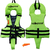 Chaleco deportivo color verde talle hasta 25 kg niño silbato kayak aprobación daf