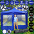 Gazebo 3x3 Puerta Plegable Impermeable Bolso Estacas Sogas azul - vabenne