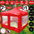 Gazebo 3x3 Puerta Plegable Impermeable Bolso Estacas Sogas Rojo - comprar online