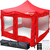 Gazebo 3x3 Puerta Plegable Impermeable Bolso Estacas Sogas Rojo