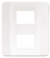 Caixa Simples e Placa Branca com 2 furos para 2 RJ Sem Conector