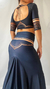 Indi Flourish 1 - Siren Cut with 2 Small Lateral Keels Skirt with Tail and Choli or Top Set - comprar online