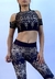 Imagen de Exotic Leggings and Top/ Body Set Black & Golden