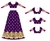 Sweet Dream - Plate Skirt and Choli Set - comprar online