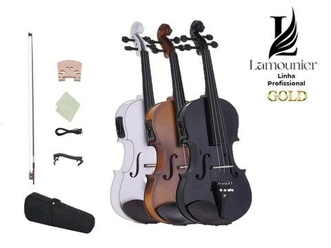 Violino Elétrico Acústico 4/4 LAMOUNIER LMR-0104EL_ESTOQUE em GOIANIA  (OFERTA)