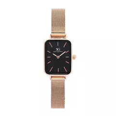 Relógio Feminino Quadrado Square Nolita Black Rosé Gold