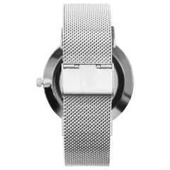 Imagem do Relógio Minimalista Pulseira Prata Harlem Black Silver 40mm