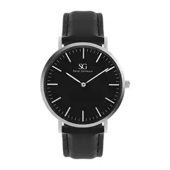 Relógio Masculino Preto Pulseira De Couro Murray Black Hill 40mm