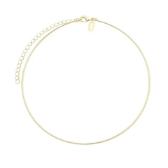 Choker Aro Liso Fino Banhado a Ouro 18k