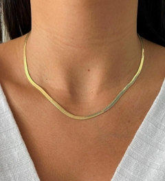 Choker fita 4 mm Banho ouro - comprar online