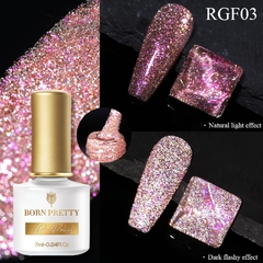 BORN PRETTY 1 Frasco 7ml Reflexivo Top Coat Função Gel Glitter Prata Holographic Gel Moak Off Nail Art UV Gel Verniz - loja online