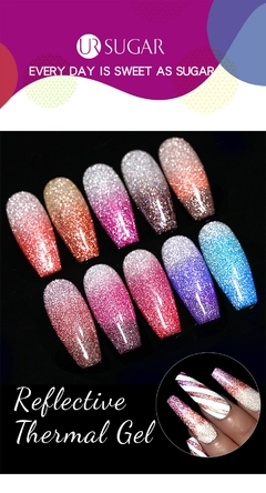 UR SUGAR Gel Térmico Reflexivo Esmalte 7.5ml Semi Permanente Mergulhe Off UV LED Gel Esmalte Verniz Artístico Para Manicure na internet