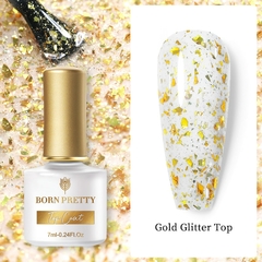 BORN PRETTY 1 Frasco 7ml Reflexivo Top Coat Função Gel Glitter Prata Holographic Gel Moak Off Nail Art UV Gel Verniz