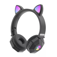 Fone de ouvido sem fio bonito orelha de gato Bluetooth 5.0 fone de ouvido estéreo rgb capacete de música celular com microfone fone de ouvido presente para crianças - loja online