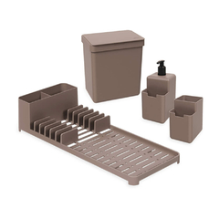 Kit de pia de cozinha cinza 4 peças Kitchen. - comprar online