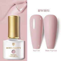 BORN PRETTY 1 Frasco 7ml Reflexivo Top Coat Função Gel Glitter Prata Holographic Gel Moak Off Nail Art UV Gel Verniz