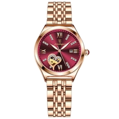 POEDAGAR Relógios Femininos Moda Rosa Ouro Inoxidável Aço Inoxidável Impermeável Quartz de Pulso