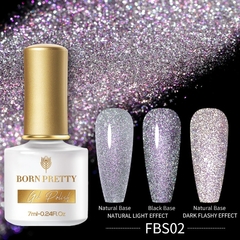 BORN PRETTY 1 Frasco 7ml Reflexivo Top Coat Função Gel Glitter Prata Holographic Gel Moak Off Nail Art UV Gel Verniz - comprar online