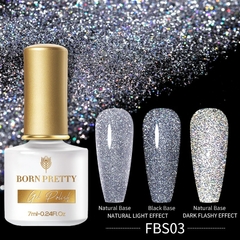 BORN PRETTY 1 Frasco 7ml Reflexivo Top Coat Função Gel Glitter Prata Holographic Gel Moak Off Nail Art UV Gel Verniz na internet