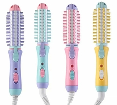 Mini escova de cachos de cabelo alisador 2 em 1 bivolt salão de beleza cabelo feminino cachos lisos - Coala Brasil