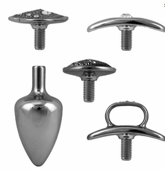 Plug Anal - Kit plug anal com base removível 3,3 x 4,9 cm - Hard - comprar online