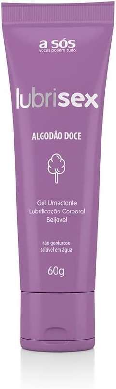 Gel Lubrificante Beijável Lubrisex Algodão Doce 60g - comprar online