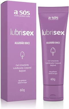 Gel Lubrificante Beijável Lubrisex Algodão Doce 60g na internet