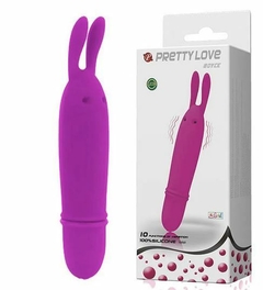 PRETTY LOVE BOYCE MINI VIBRADOR ORELHAS DO COELHO COM 10 VIBRAÇÕES